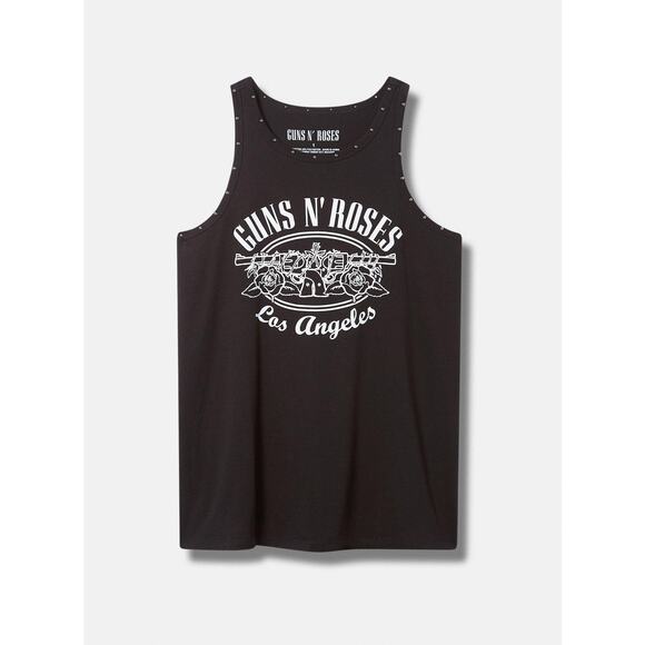 NWT Torrid Black Guns N' Roses Studded Tank Sleeveless Plus Size: 4X (26) - Picture 1 of 3
